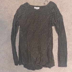 Olive green v-neck sweater